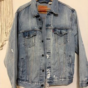 Levi's Distressed Light Blue Denim Jacket for Men